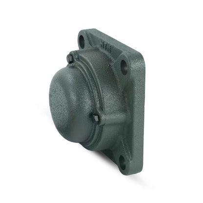 NTN CM-UKFX12D1/H2312X Metric Four Bolt Square Cast Iron Housing with Cast Iron Cover - Closed Version - Insert and Adaptor Sleeve Fits 55mm Shaft - Allow 2-3 Days