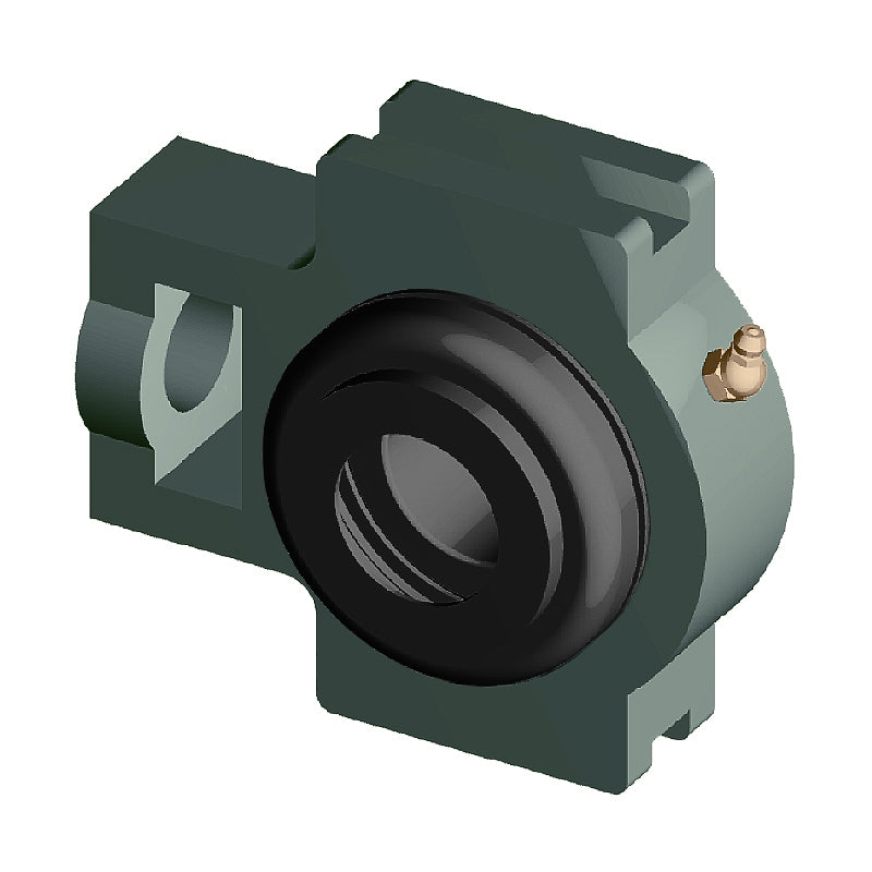 NTN S-UCTX06D1 Metric Cast Iron Take Up Unit with 30mm Bore Bearing Unit with Steel Plate Cover - Open Version - Allow 2-3 Days