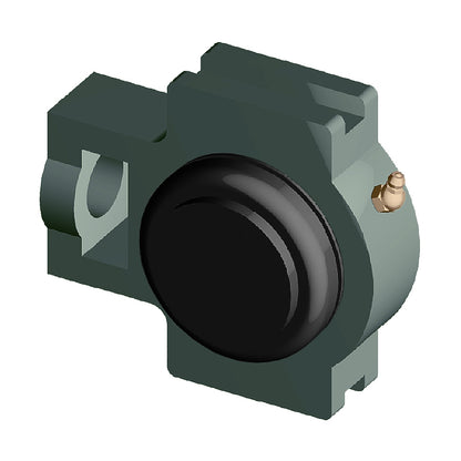 NTN SM-UKT206SD1/HS2306 Imperial Cast Iron Take Up Unit with Steel Plate Cover - Closed Version - Insert and Adaptor Sleeve Fits 7/8 inch Shaft - Allow 2-3 Days