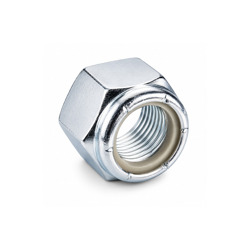 M6 Bright Zinc Plated High Tensile Steel Nyloc Locking Nut
