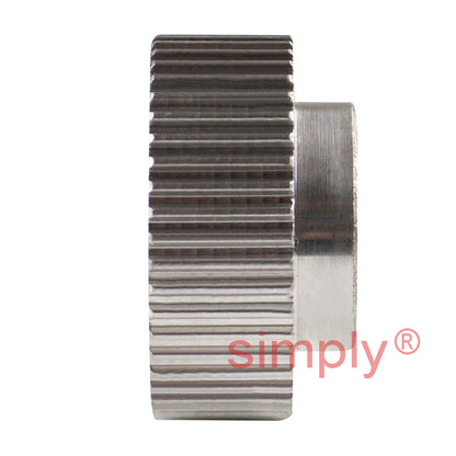 P48-MXL-025 - 0.08 inch Pitch 48 Tooth Pilot Bore Aluminium Timing Pulley for 1/4 inch Wide Belt