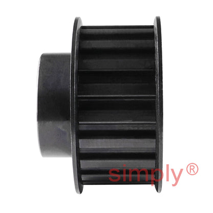 P14-L-075F - 3/8 inch Pitch 14 Tooth Flanged Pilot Bored Steel Timing Pulley for 3/4 inch Wide Belts