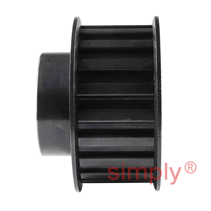 P23-H-150F - 1/2 inch Pitch 23 Tooth Flanged Pilot Bored Steel Timing Pulley for 1-1/2 inch Wide Belts