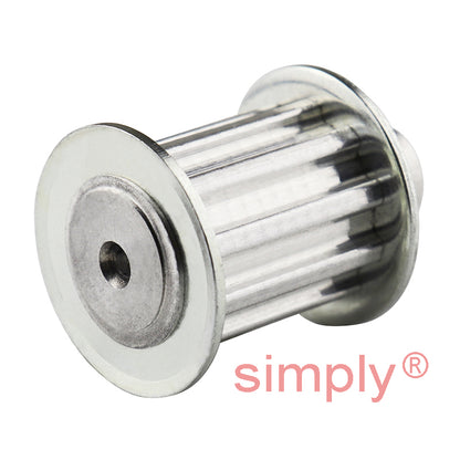 Drive-Flex Aluminium Centre Drilled T5 Timing Pulley with Flanges 5mm Pitch 12 Tooth for 25mm Wide Belts