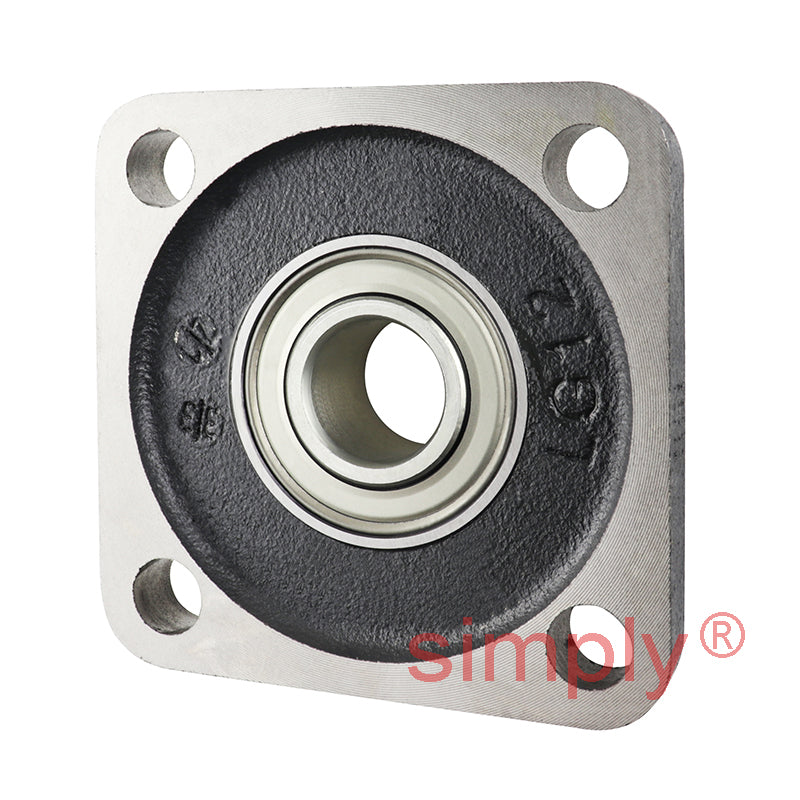 INA PCF20XL Four Bolt Cast Iron Square Housing with Eccentric Collar Insert 20mm Bore