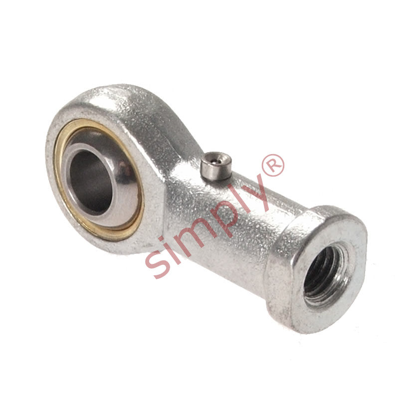 Budget PHS18 Right Hand Steel / Bronze Lined Plain Female Rod End 18mm Bore M18x1.5 Thread