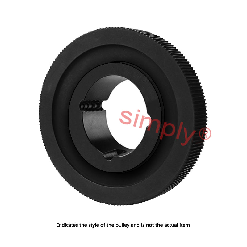 Drive-Flex PC14M-90S-125 - 14mm Pitch 90 Tooth Polychain and Synchrochain Cast Iron Taper Bore Timing Belt Pulley for 125mm Wide Belts