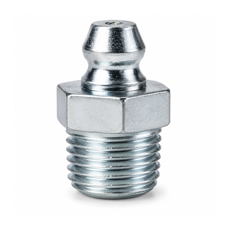 1/8x27 PTF Special Short American Hardened Mild Steel Zinc Plated Straight Hydraulic Grease Nipples - Pack of 500