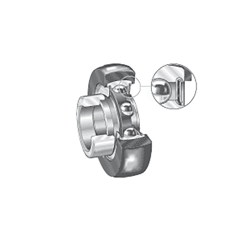 INA RABRB50/100XLFA106 Metric Bearing Insert with Rubber Interliner and P Seals and Eccentric Collar 50x100.2x47.7mm