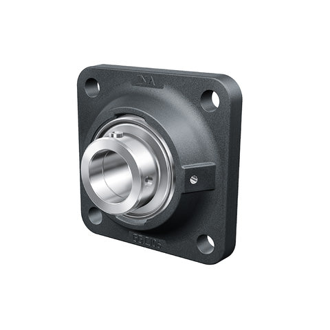 INA RCJ30XLN Four Bolt Cast Iron Square Housing with Eccentric Collar Insert 30mm Bore