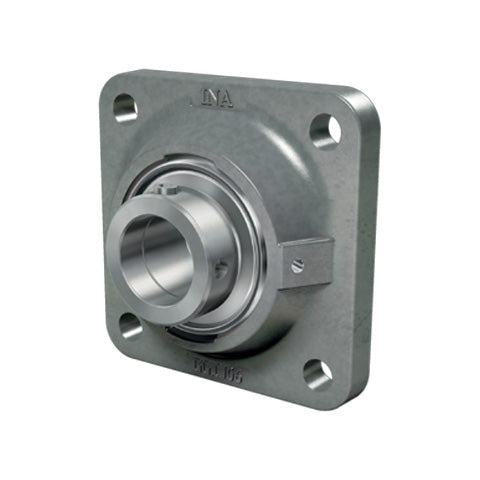 INA RCJ40XLNFA125 Four Bolt Cast Iron Square Housing with Eccentric Collar Insert and Anti-Corrosion Protection 40mm Bore