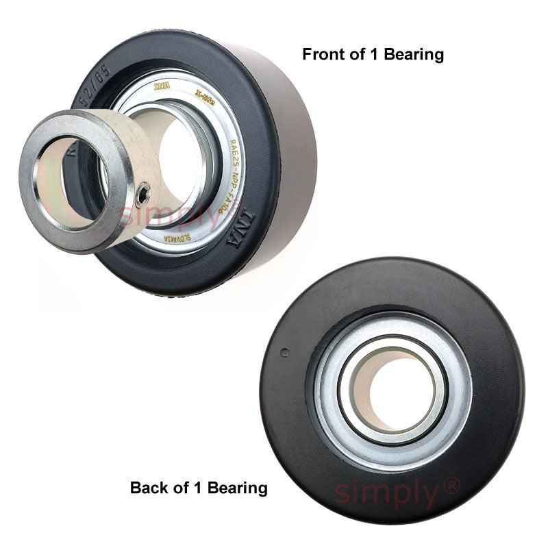 INA RCSMB25/65XLFA106 Metric Bearing Insert with Rubber Interliner and P Seals and Eccentric Collar 25x65.1x31mm