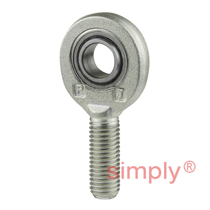 SKF SA15C Right Hand Steel / PTFE Sintered Bronze Lined Plain Male Rod End M14 Thread