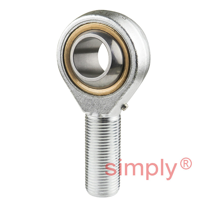 SKF SAKAC25M Right Hand Steel / Bronze Lined Plain Male Rod End M24x2 Thread
