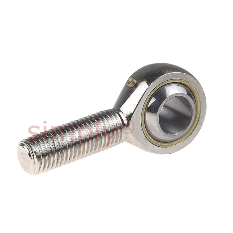 Codex SALKAC8M Left Hand Steel / Bronze Lined Plain Male Rod End M8 Thread