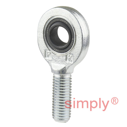 SKF SAL12E Left Hand Steel / Steel Plain Male Rod End M12 Thread