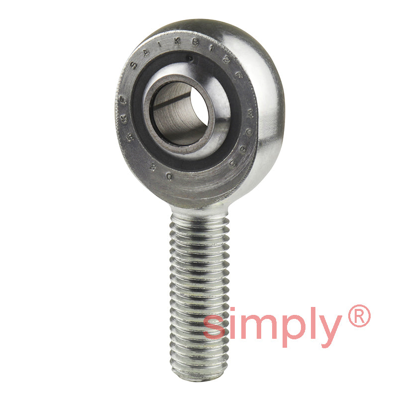 SKF SALKB12F Left Hand Steel / PTFE FRP Lined Plain Male Rod End M12 Thread