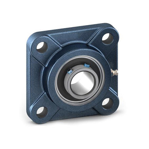 RHP SF70 Four Bolt Square Cast Iron Flange Housing and 70mm Bore Grub Screw Full Width Insert