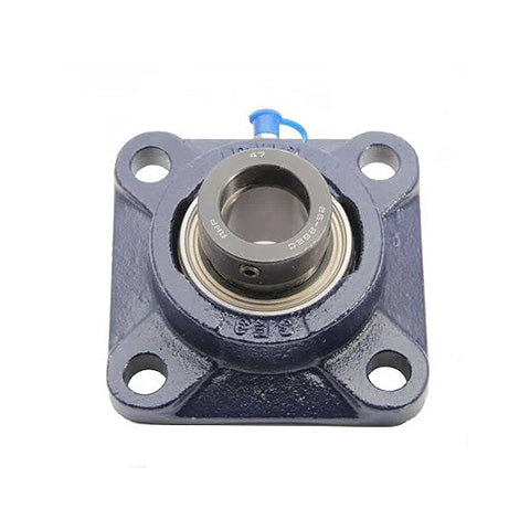 RHP SF1/2EC Four Bolt Square Cast Iron Flange Housing and 1/2 inch Bore Eccentric Collar Flat Back Insert