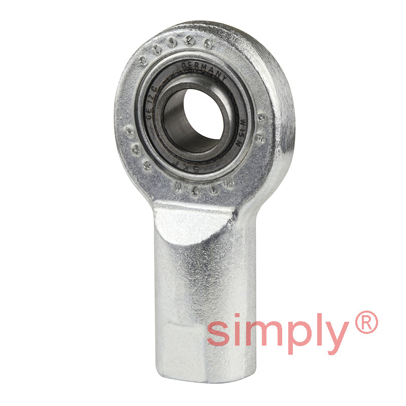 SKF SI12C Right Hand Steel / PTFE Sintered Bronze Lined Plain Female Rod End M12 Thread