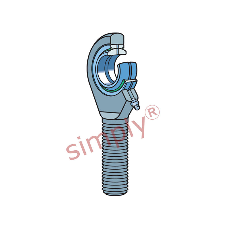 SKF SA80ES2RS Right Hand Steel / Steel Plain Male Rod End M80x4 Thread