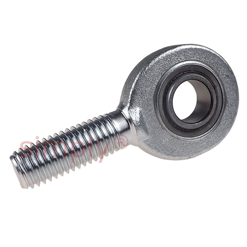 SKF SAL15C Left Hand Steel / PTFE Sintered Bronze Lined Plain Male Rod End M14 Thread