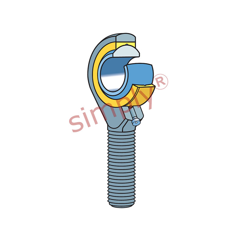 SKF SAKAC22M Right Hand Steel / Bronze Lined Plain Male Rod End M22x1.5 Thread