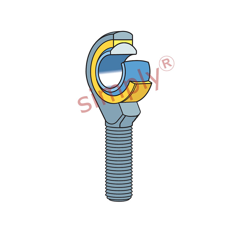 SKF SAKAC5M Right Hand Steel / Bronze Lined Plain Male Rod End M5 Thread