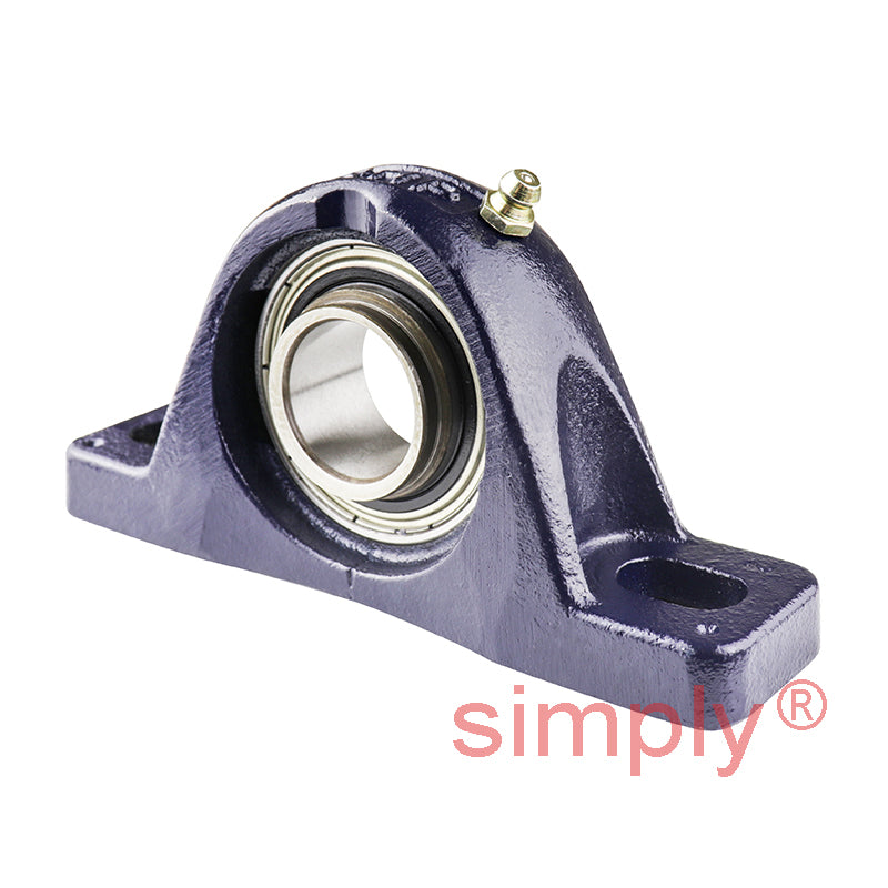 RHP SL25EC Two Bolt Cast Iron Pillow Block and 25mm Bore Eccentic Collar Flat Back Insert