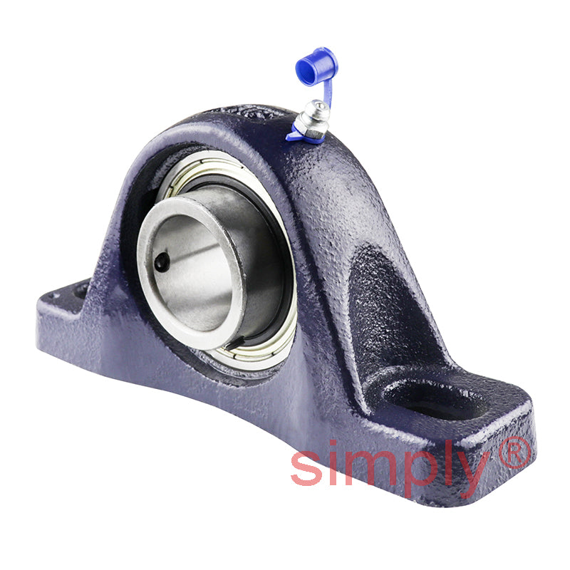 RHP SL30 Two Bolt Cast Iron Pillow Block and 30mm Bore Grub Screw Full Width Insert
