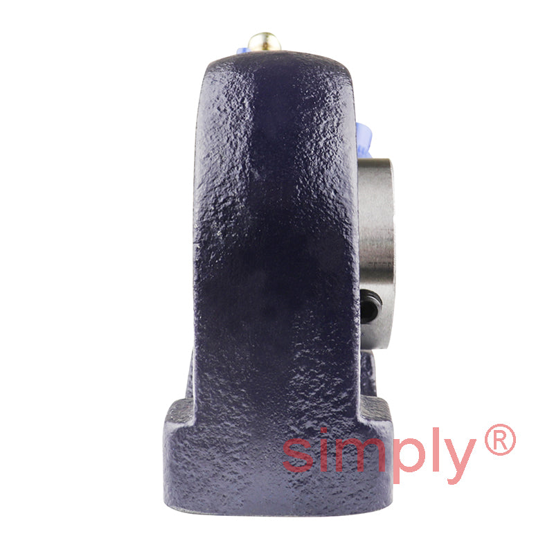 RHP SNP25A Threaded Base Small Footprint Pillow / Plummer Block and 25mm Bore Grub Screw Flat Back Insert
