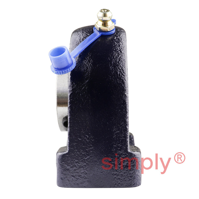 RHP SNP25A Threaded Base Small Footprint Pillow / Plummer Block and 25mm Bore Grub Screw Flat Back Insert