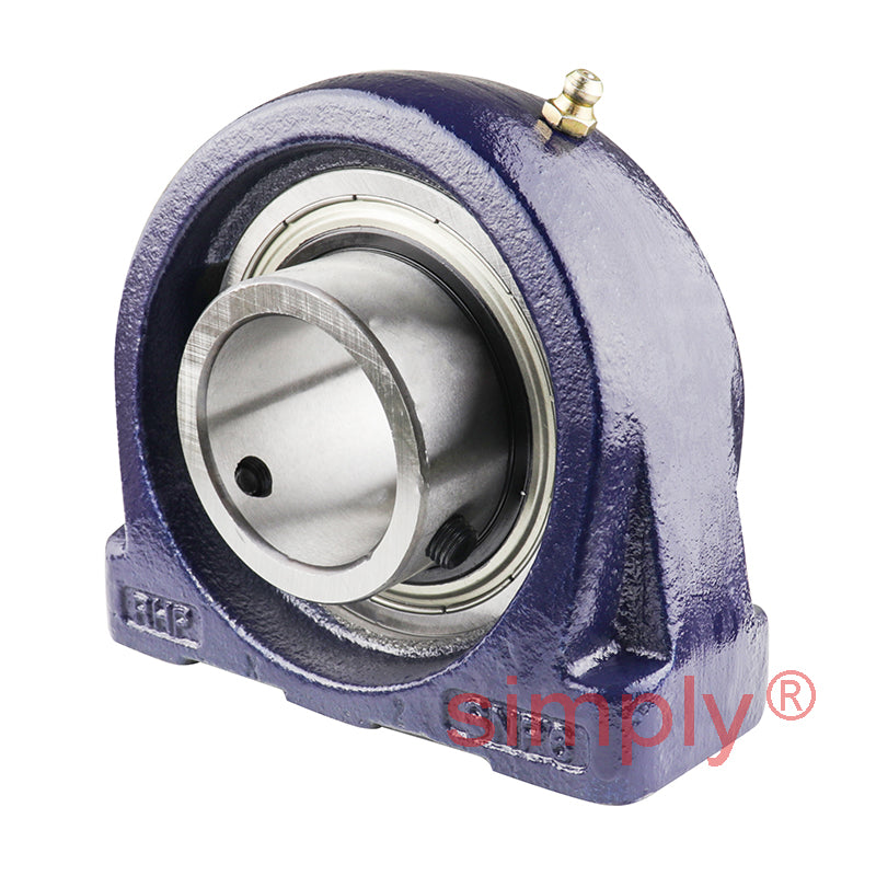 RHP SNP40 Threaded Base Small Footprint Pillow / Plummer Block and 40mm Bore Grub Screw Full Width Insert