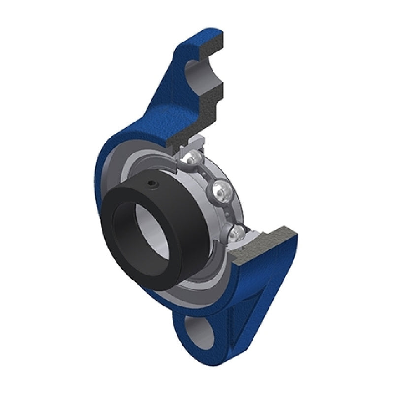 SNR ESFL206N Metric Two Bolt Cast Iron Oval Housing with 30mm Bore Eccentric Collar Insert - Allow 2-3 Days