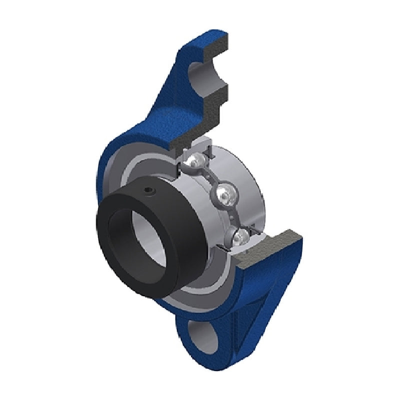 SNR EXFL208N Metric Two Bolt Cast Iron Oval Housing with 40mm Bore Eccentric Collar Insert - Allow 2-3 Days