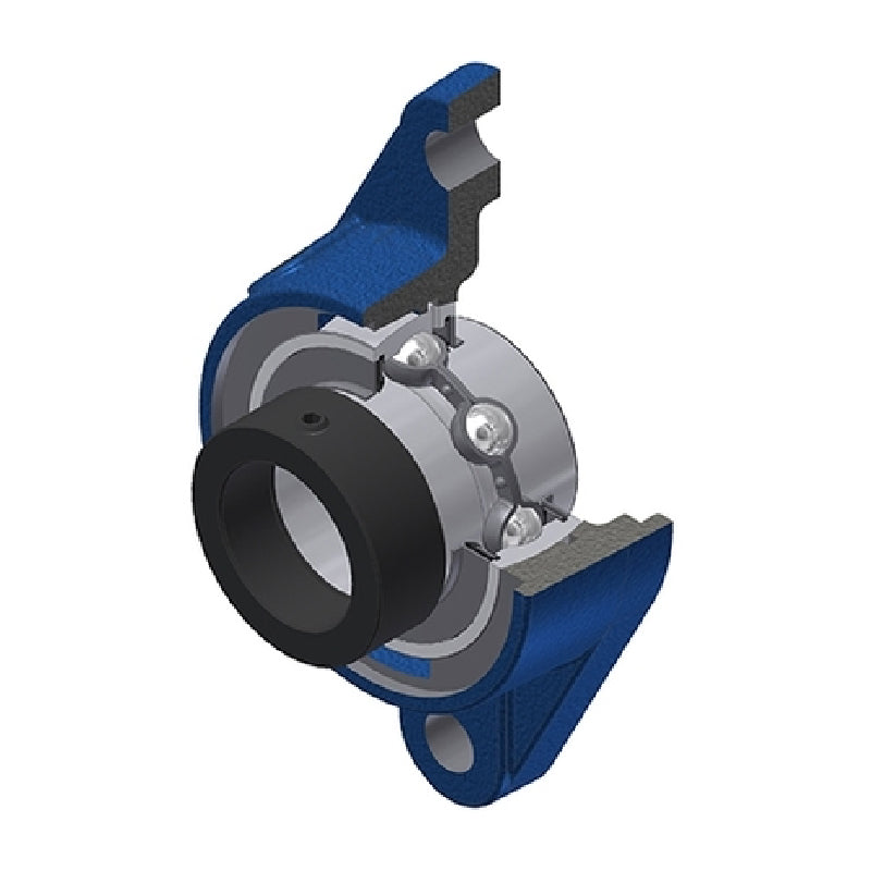 SNR EXFLE207N Metric Two Bolt Cast Iron Oval Housing with 35mm Bore Eccentric Collar Insert - Allow 2-3 Days