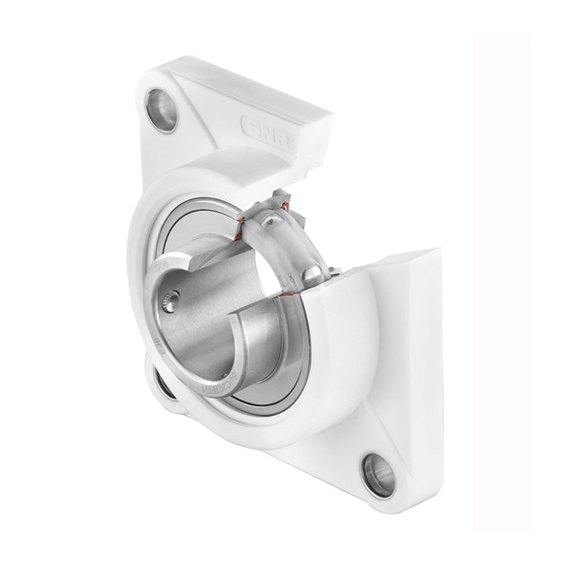 SNR SUCFPL205FG1 Metric Sentinel Thermoplastic Four Bolt Square Flanged Bracket Housing Unit with25mm Bore Insert - Allow 2-3 Days