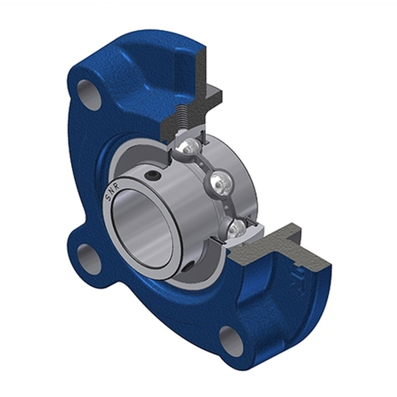 SNR UCFC209N Metric Four Bolt Cast Iron Round Flanged Housing with 45mm Insert - Allow 2-3 Days