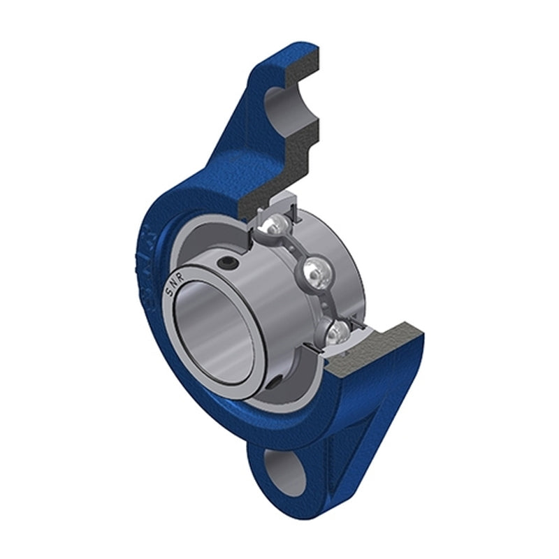 SNR UCFL210-30 Imperial Two Bolt Oval Cast Iron Flange Housing with 1-7/8 inch Bore Insert - Allow 2-3 Days