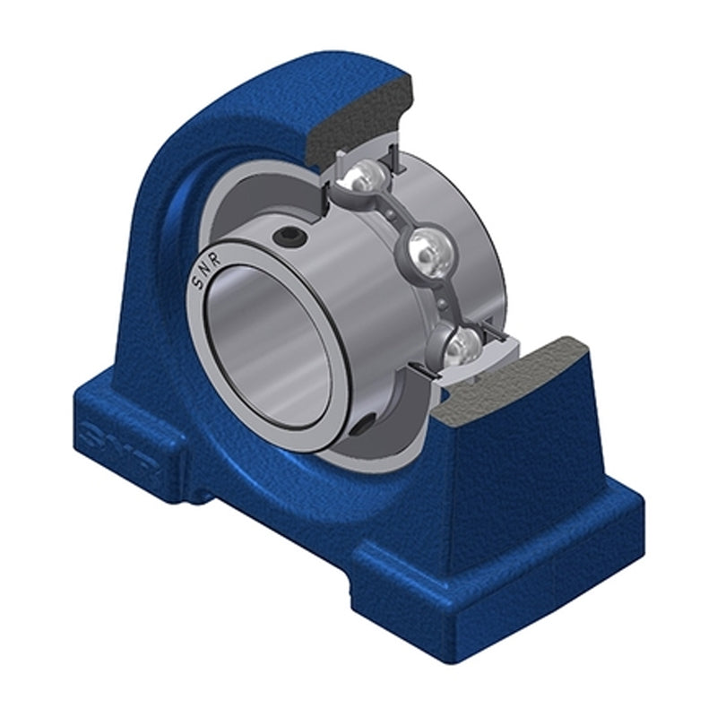 SNR UCPA212 Threaded Base Small Footprint Metric Pillow / Plummer Block Housing Supplied with 60mm Bore Insert - Allow 2-3 Days