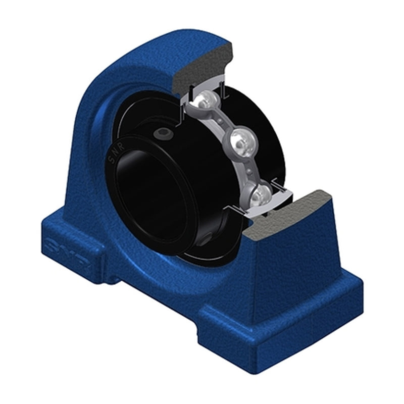 SNR UCPA206T20 Threaded Base Small Footprint Metric Pillow / Plummer Block Housing Supplied with 30mm Bore Insert Wide Temperature Version - Allow 2-3 Days