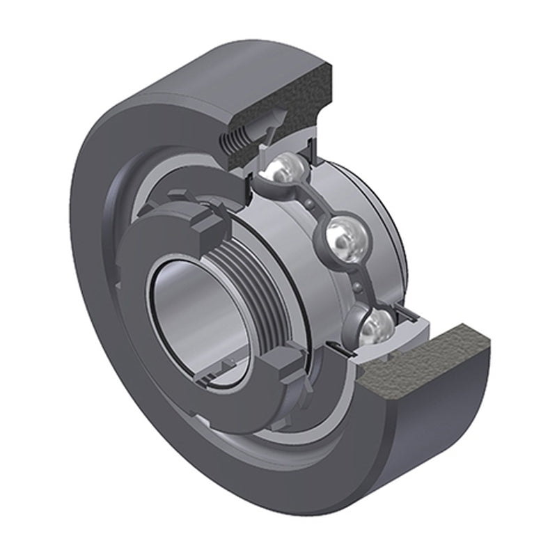 SNR UKC312H Metric Cast Iron Cartridge Unit with Adaptor Sleeve Mounted and 55mm Bore Insert 46mm Outside Dia - Allow 2-3 Days