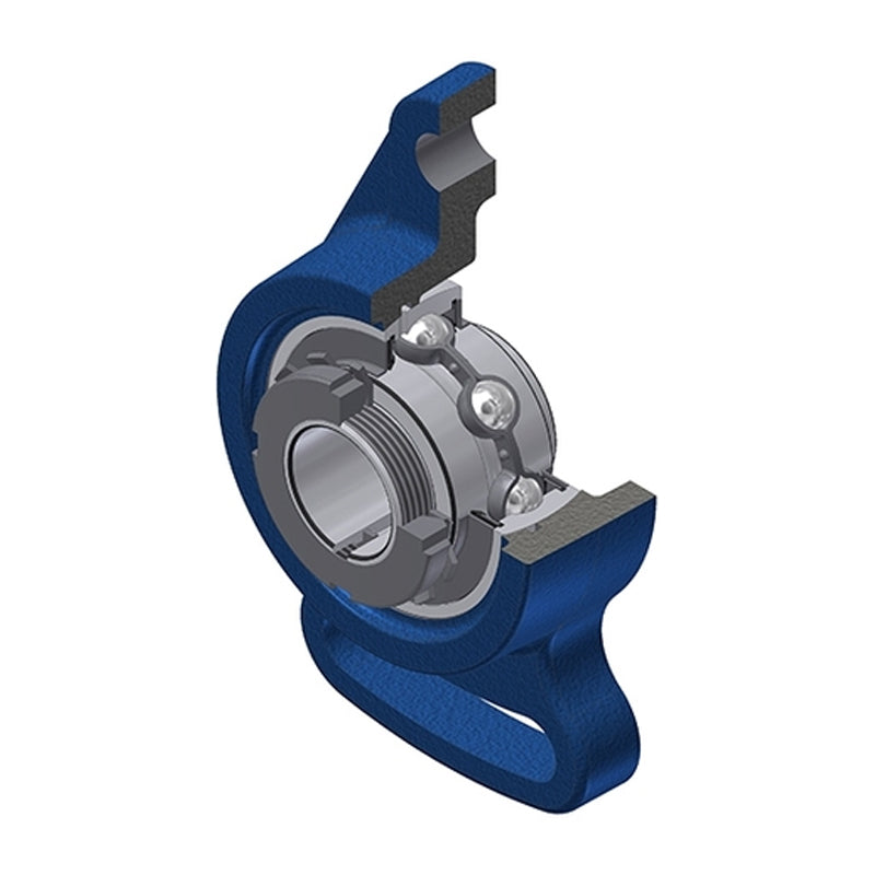SNR UKFA206H Metric Cast Iron Adjustable Flange Housing Insert and Adaptor Sleeve Fits 25mm Shaft - Allow 2-3 Days