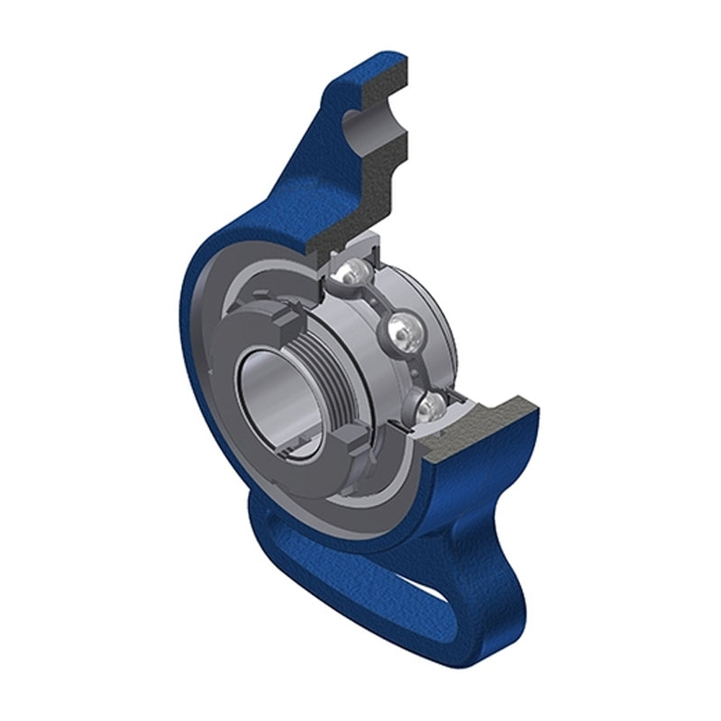SNR UKFA207HN Metric Cast Iron Adjustable Flange Housing Insert and Adaptor Sleeve Fits 30mm Shaft - Allow 2-3 Days
