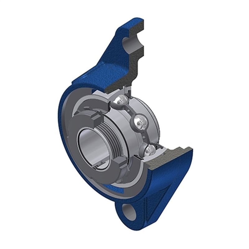 SNR UKFLE212HN Metric Two Bolt Cast Iron Oval Housing Insert and Adaptor Sleeve Fits 55mm Shaft - Allow 2-3 Days