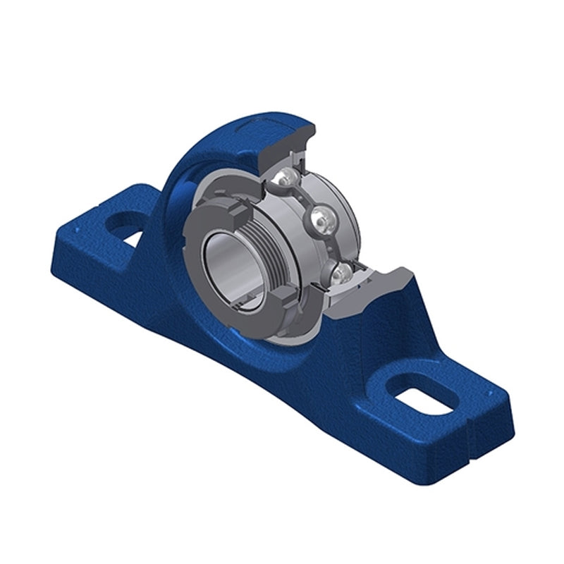 SNR UKPLE205H Metric Cast Iron Two Bolt Pillow / Plummer Block Housing Insert and Adaptor Sleeve Fits 20mm Shaft - Allow 2-3 Days