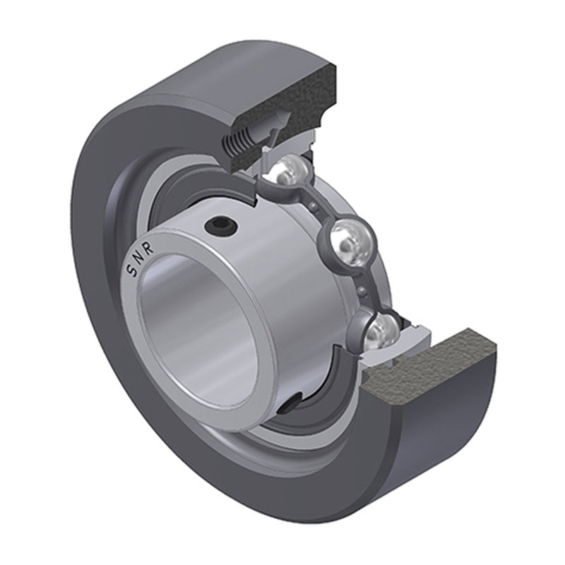 SNR USC205 Metric Cast Iron Cartridge Unit with 25mm Bore Insert 22mm Outside Dia - Allow 2-3 Days