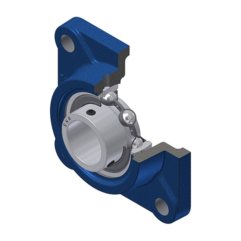 SNR USF209-27 Imperial Four Bolt Square Cast Iron Flange Housing with 1-11/16 inch Bore Insert - Allow 2-3 Days