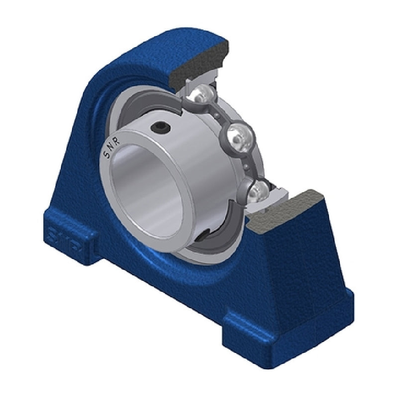 SNR USPAE210 Threaded Base Small Footprint Metric Pillow / Plummer Block Housing Supplied with 50mm Bore Insert - Allow 2-3 Days