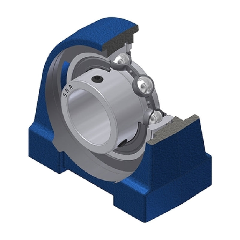 SNR USPG201N Threaded Base Small Footprint Metric Pillow / Plummer Block Housing with 12mm Bore Insert - Allow 2-3 Days